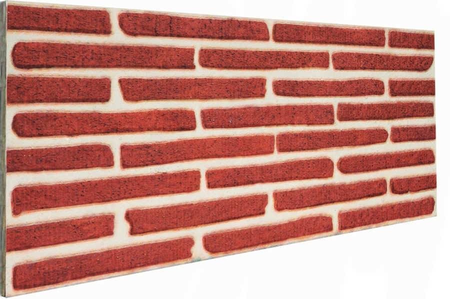 Kırmızı İnce Tuğla Görünümlü Strafor Duvar Paneli Potre Home